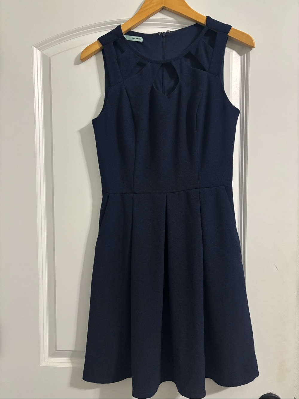 Maurices Navy Sleeveless Dress with Subtle Scoop Neck